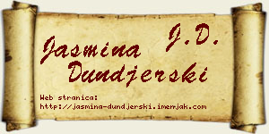 Jasmina Dunđerski vizit kartica